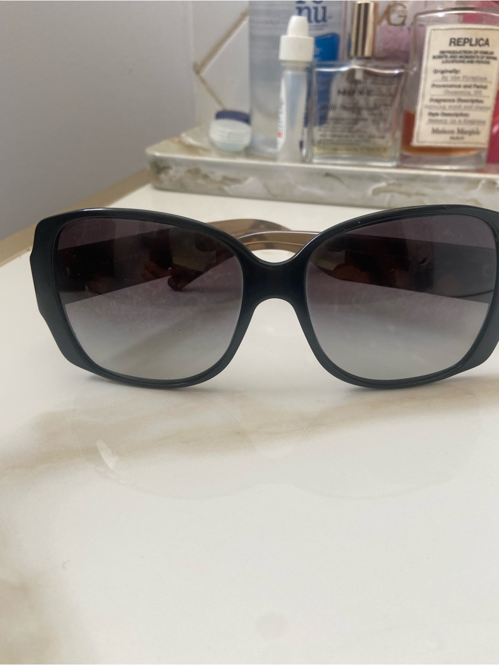 Burberry Black Oversized Gradient Sunglasses